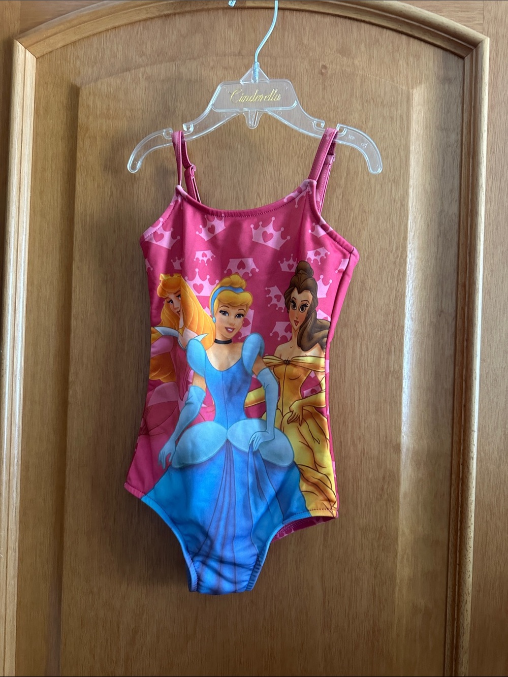 Disney Princess Pink & Blue One-Piece Swimsuit for Kids